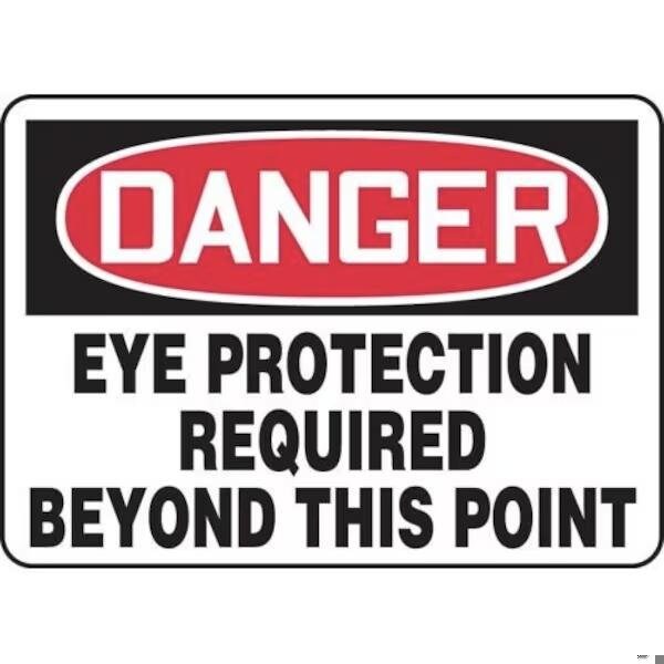 Accuform OSHA DANGER Safety Sign EYE SHMPPE042XV SHMPPE042XV - main